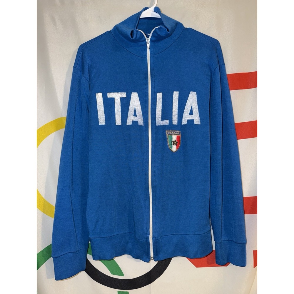 Vintage Italia Italy Track Jacket Small Full Zip 80s 90s Soccer Tourist